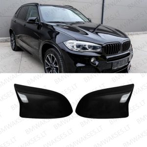 BMW F15/F16/F25/F26 Juodi blizgus veidrodėlių dangteliai